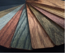 Wood floor stain colour swatches